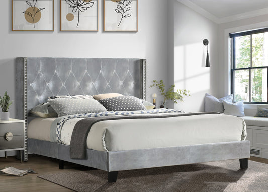 Katy Queen Platform Bed Silver HH778