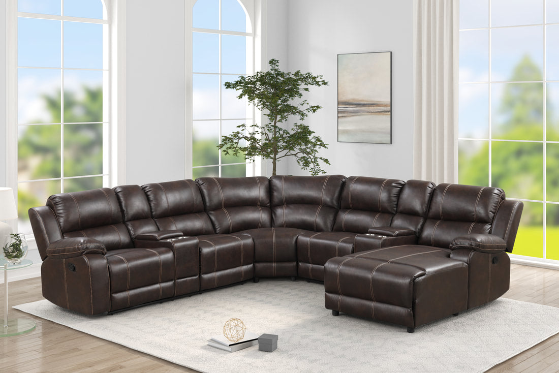 Lionel Brown OVERSIZED Reclining Sectional