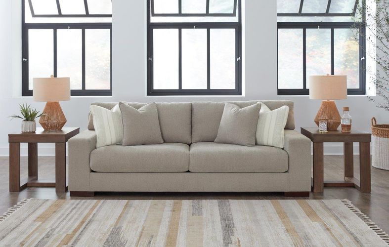 Maggie Flax/Grey Sofa & Loveseat 52004