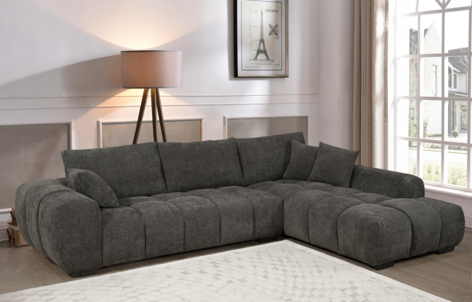 Manhattan 118" Dark Gray Sectional