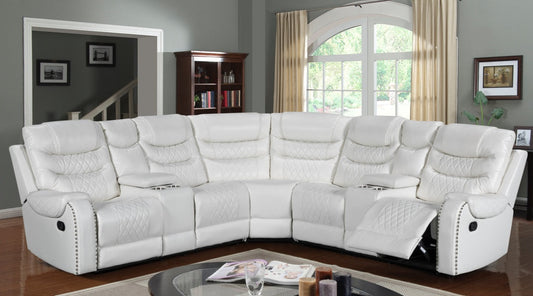 Martin 61 White Reclining Sectional