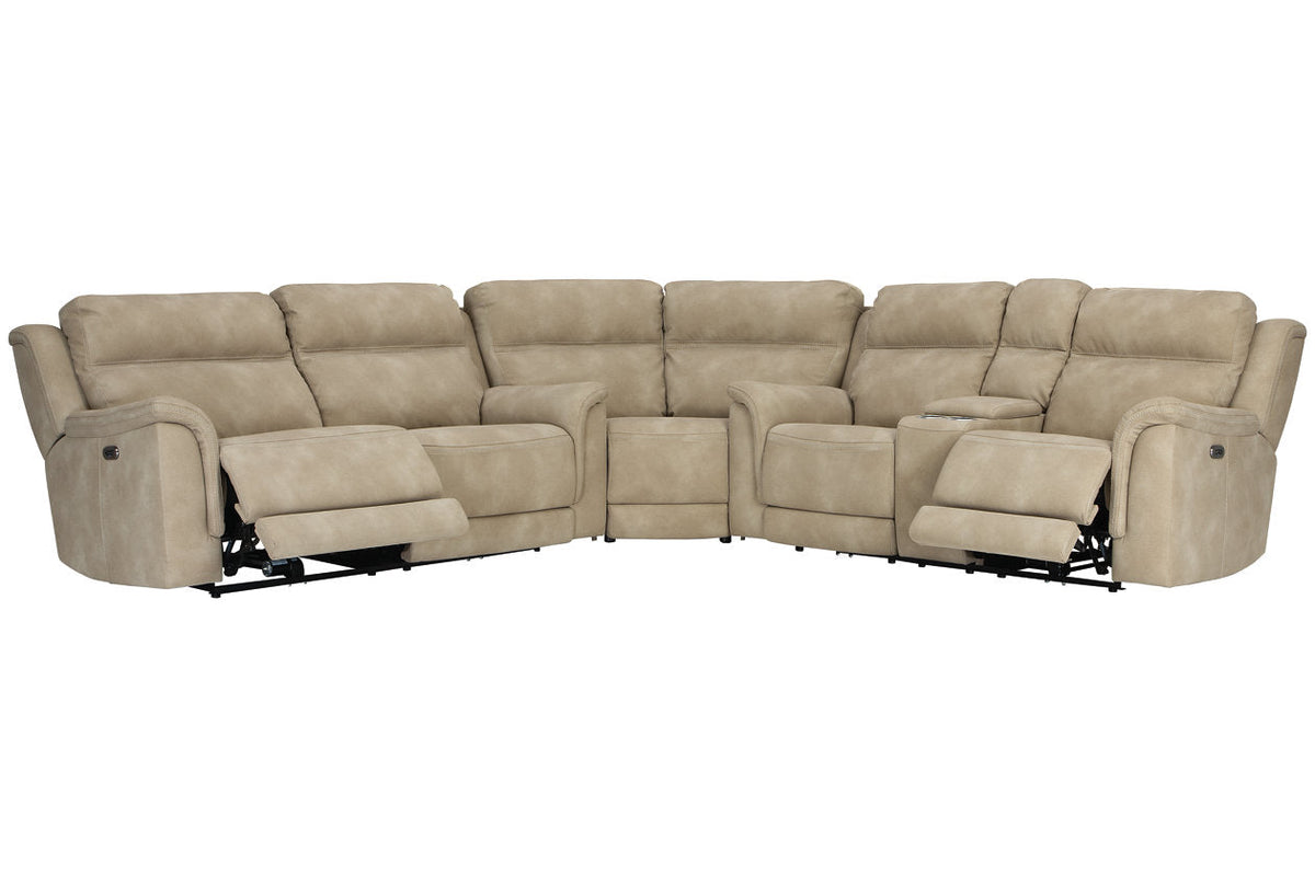 Next-Gen DuraPella Sand POWER 3PcReclining Sectional 59302