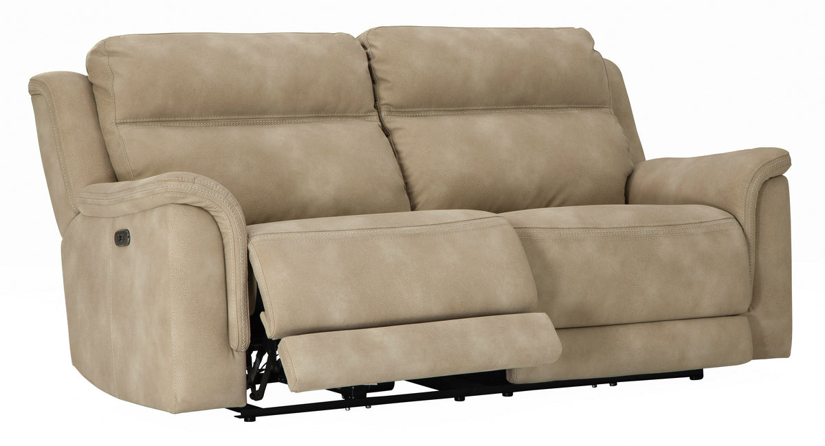 Next-Gen DuraPella Sand POWER Reclining Sofa and Loveseat 59302