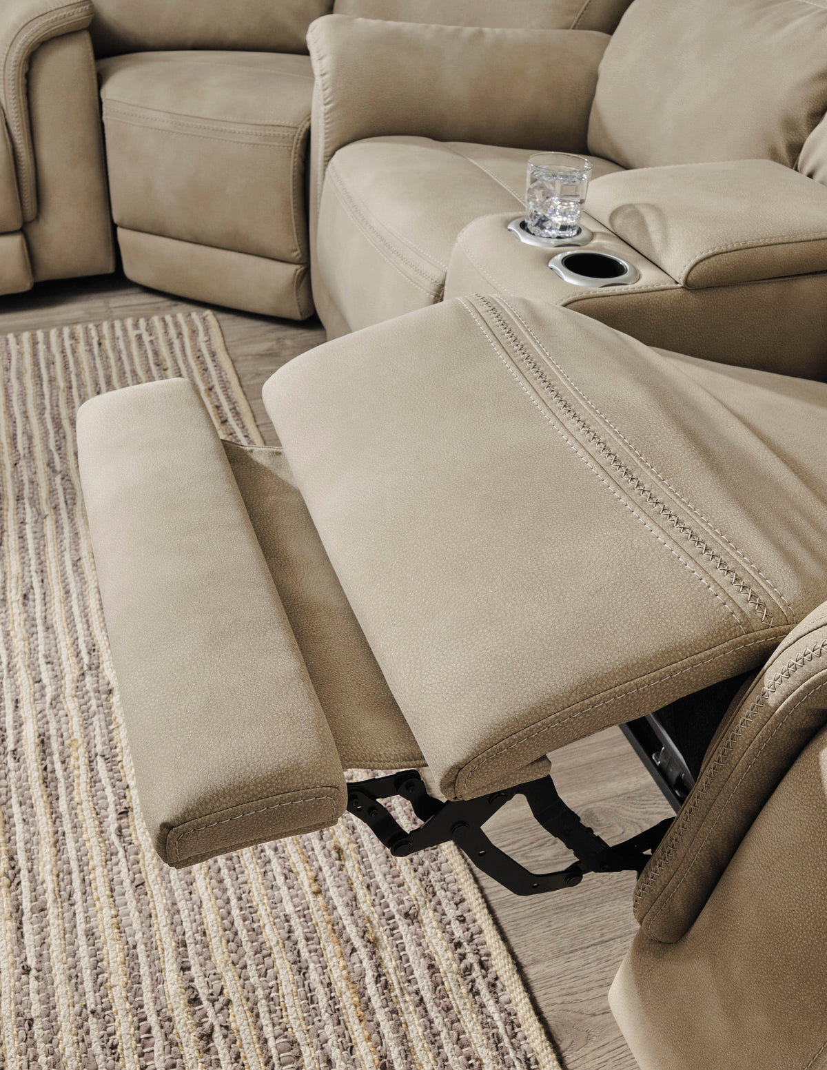 Next-Gen DuraPella Sand POWER Reclining Sofa and Loveseat 59302