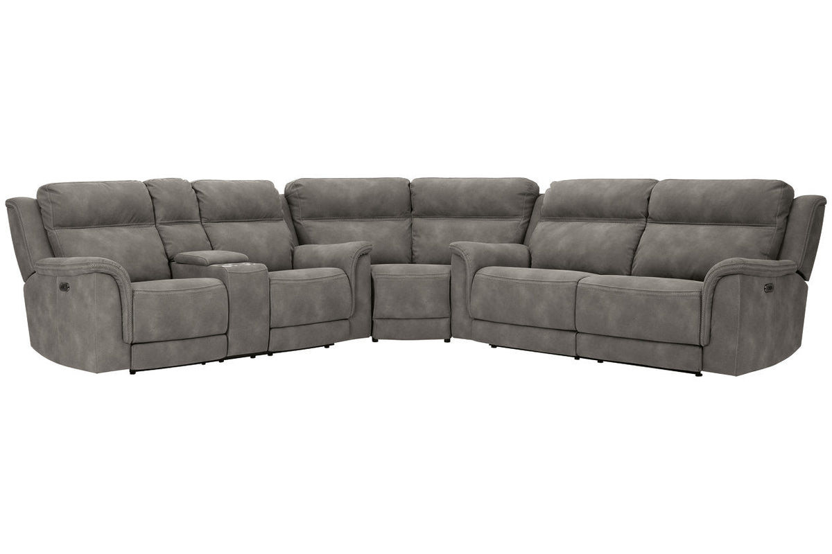 Next-Gen DuraPella Slate 3pc POWER Reclining Sectional 59301