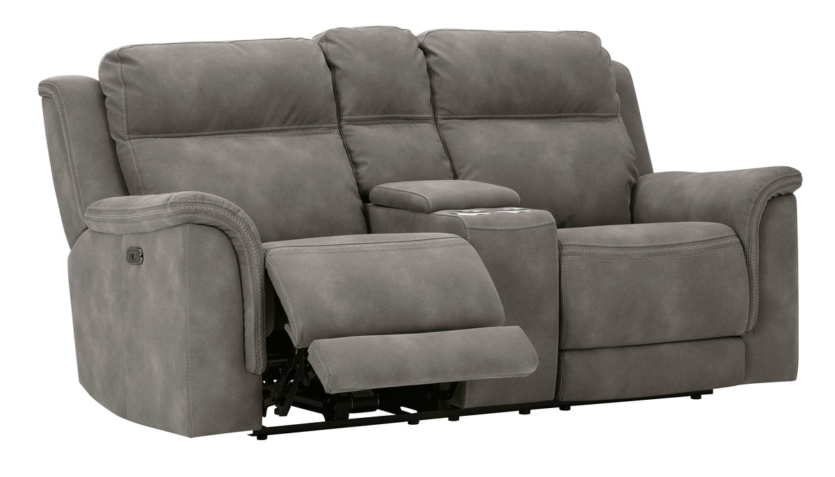 Next-Gen DuraPella Slate POWER Reclining Sofa and Loveseat 59301