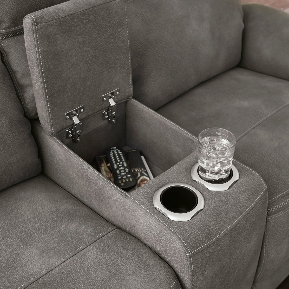 Next-Gen DuraPella Slate POWER Reclining Sofa and Loveseat 59301