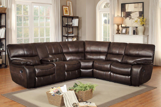 Pecos Dark Brown Reclining Sectional 8480