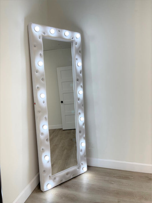 Princess White Floor Mirror