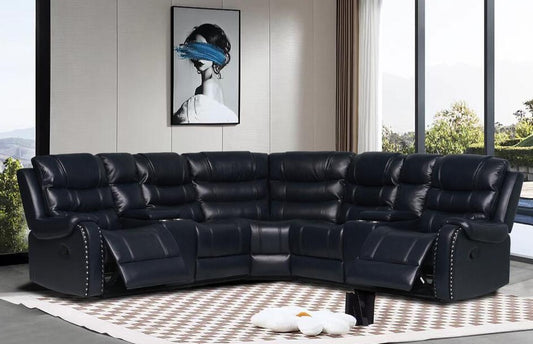 Rose Navy Reclining Sectional