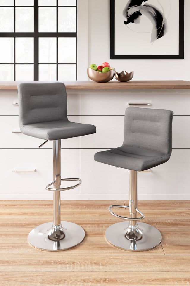 Pollzen Grey Barstool Set (Set of 2) D121-830