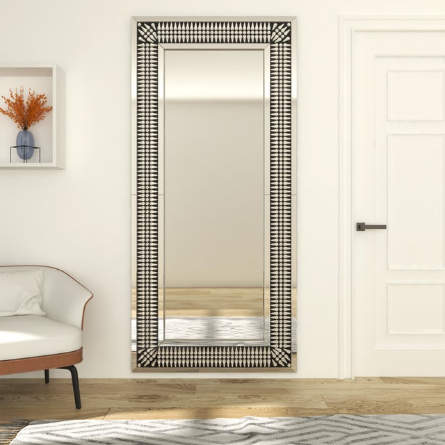 A6 Glass/Mirror LED Floor Mirror