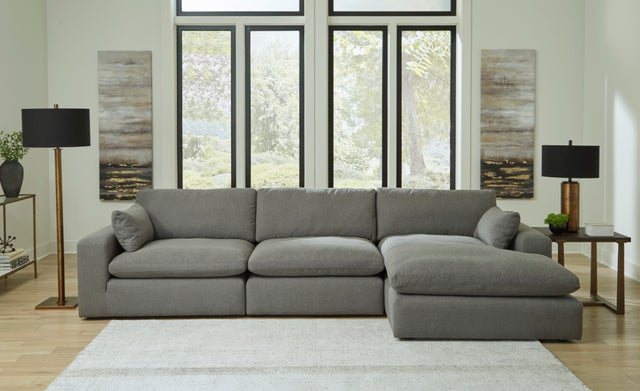 Elyza Smoke 3-Piece Sectional 10007