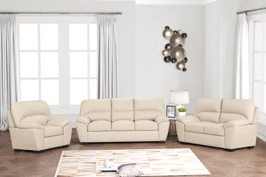 Tiffany Taupe Leather Living Room Set