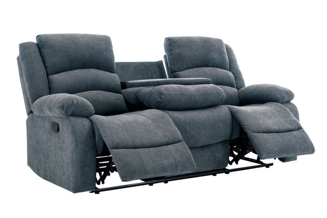 Dynamo Charcoal Fabric 3pc Reclining Set