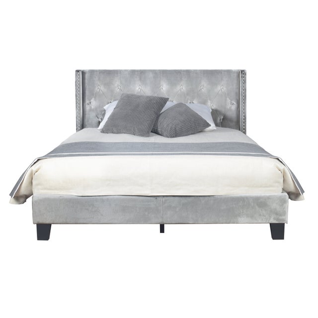 Katy Queen Platform Bed Silver HH778