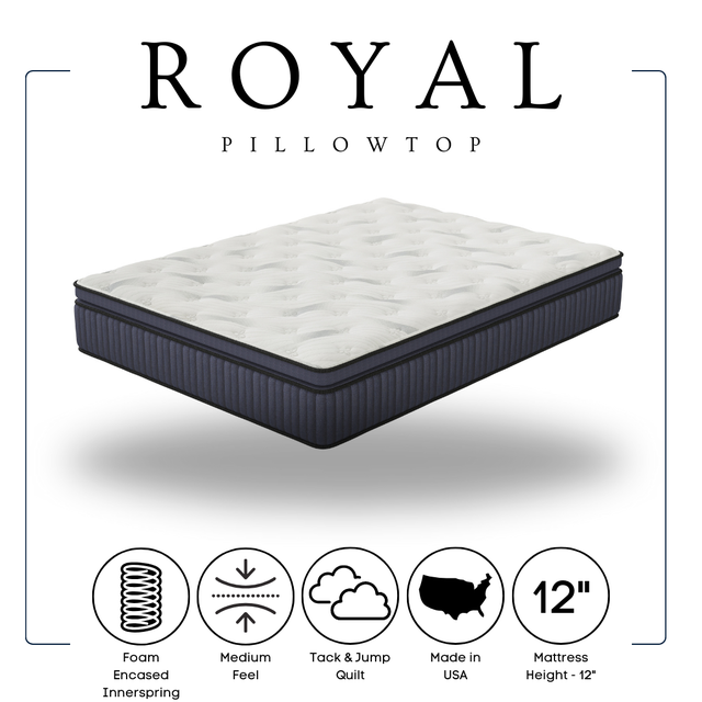 ROYAL ULTRA PLUSH 12" HYBRID Pillow Top Full Mattress