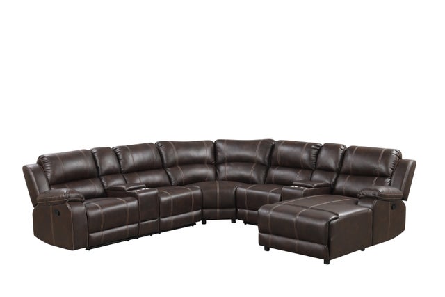 Lionel Brown OVERSIZED Reclining Sectional