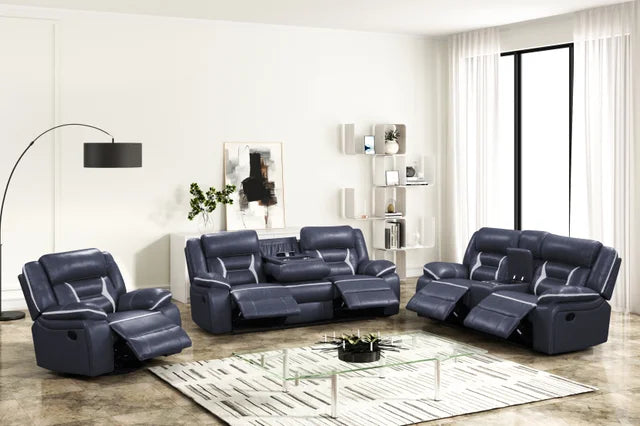 Luka30 Black OVERSIZED 3PC Reclining Set