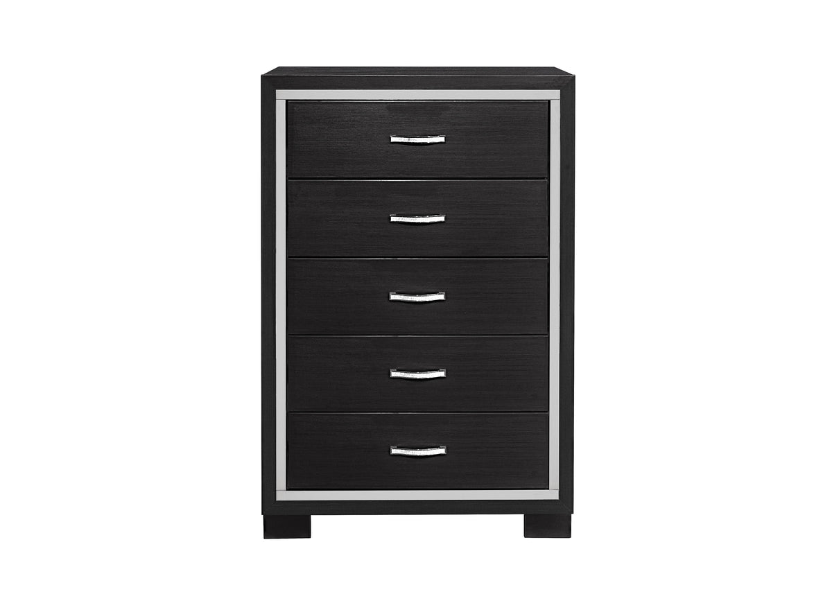 Bellante Melamine Black Bedroom Set SH 2216