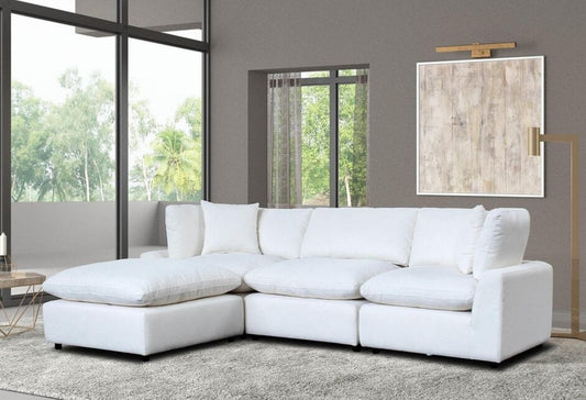 SKY White Velvet Modular Sectional