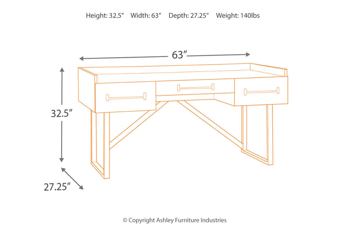 Starmore Brown 63" Office Desk H223