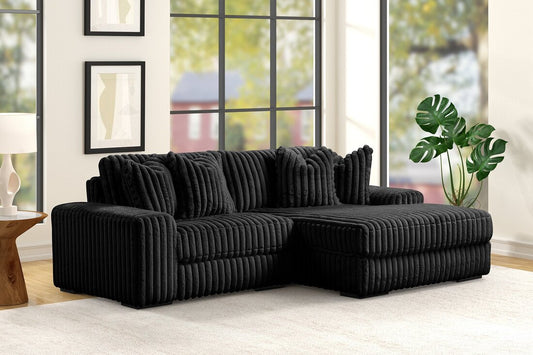 Sunday2 102" Black 2pc Sectional