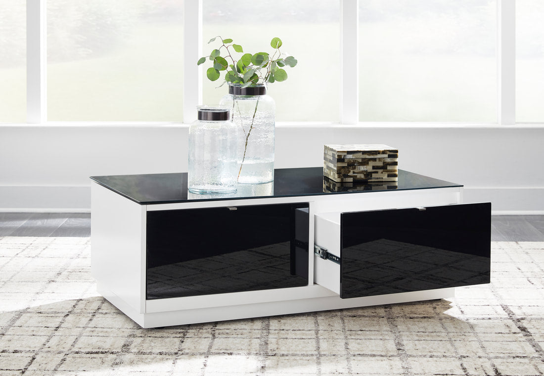 Gardoni White/Black Coffee Table T756