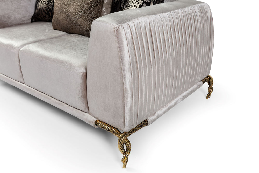 Giselle Ivory Velvet Sofa & Loveseat