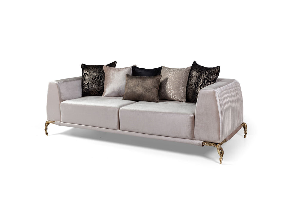 Giselle Ivory Velvet Sofa & Loveseat