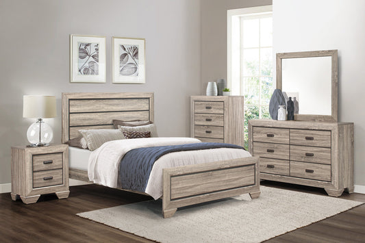 Beechnut Light Elm Panel Bedroom Set 1904 - Harwin Furniture