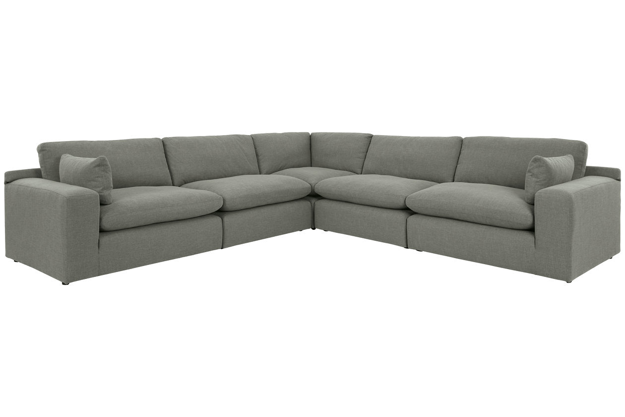 Elyza Smoke Oversize 5-Piece Sectional