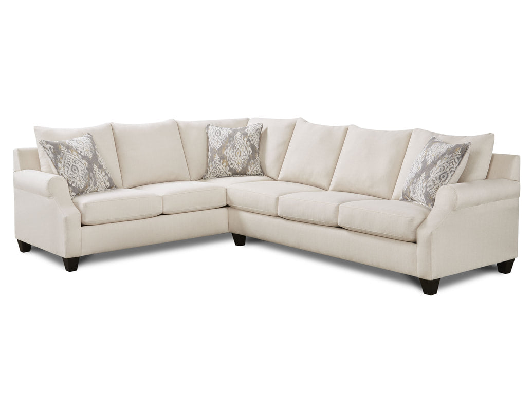 Megan Cream Fabric Sectional 1190