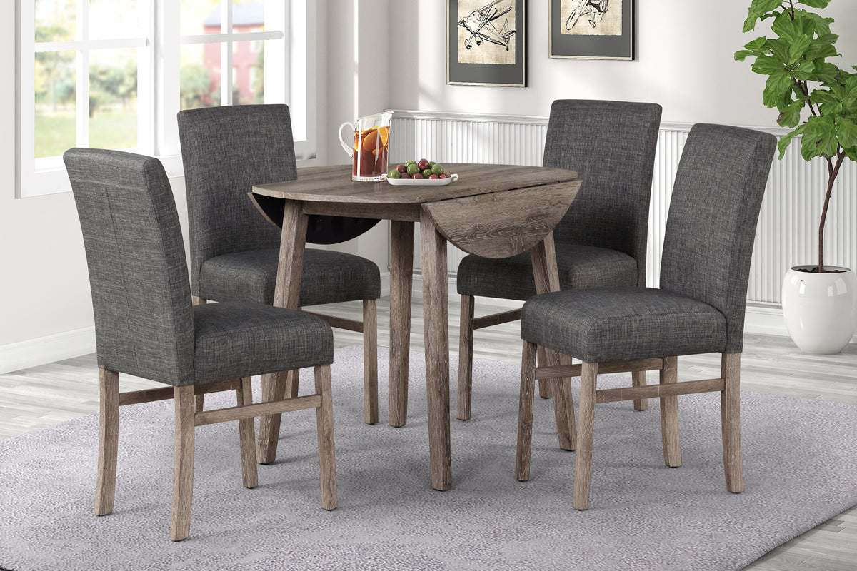 Rylan Brownish/Grey 5pc Round Dining Room Set 1212