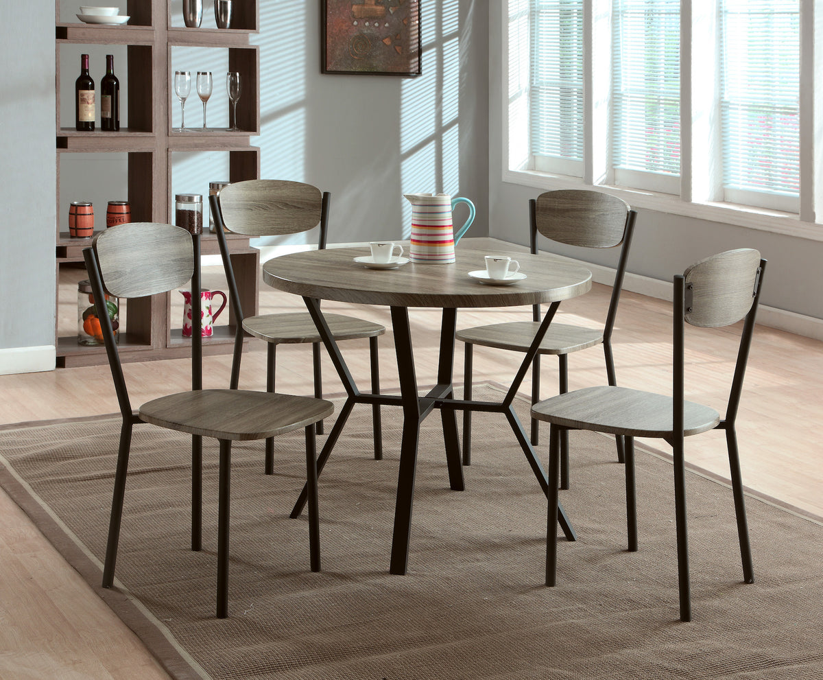 Blake Gray 5-Piece Round Dining Set | 1230