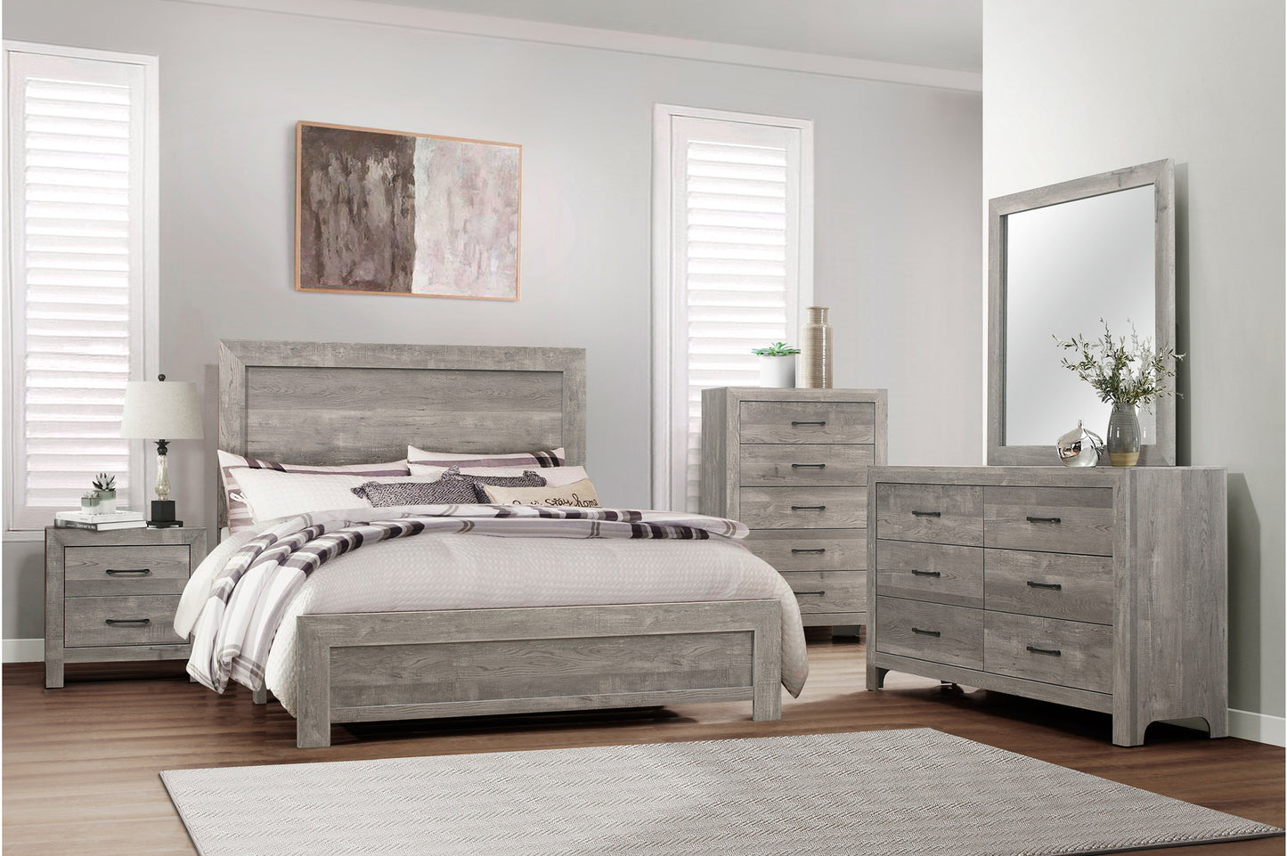 Corbin Grey Panel Bedroom Set 1534