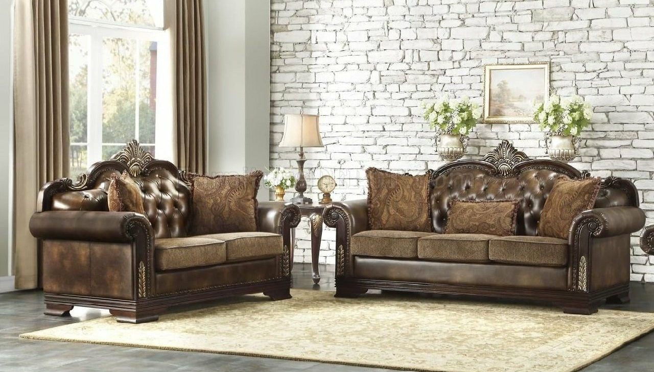 Croydon Brown Sofa and Loveseat 9815