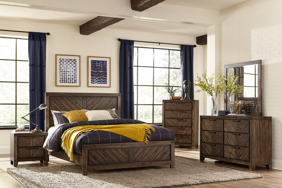 Parnell Rustic Panel Bedroom Set 1648 - Harwin Furniture