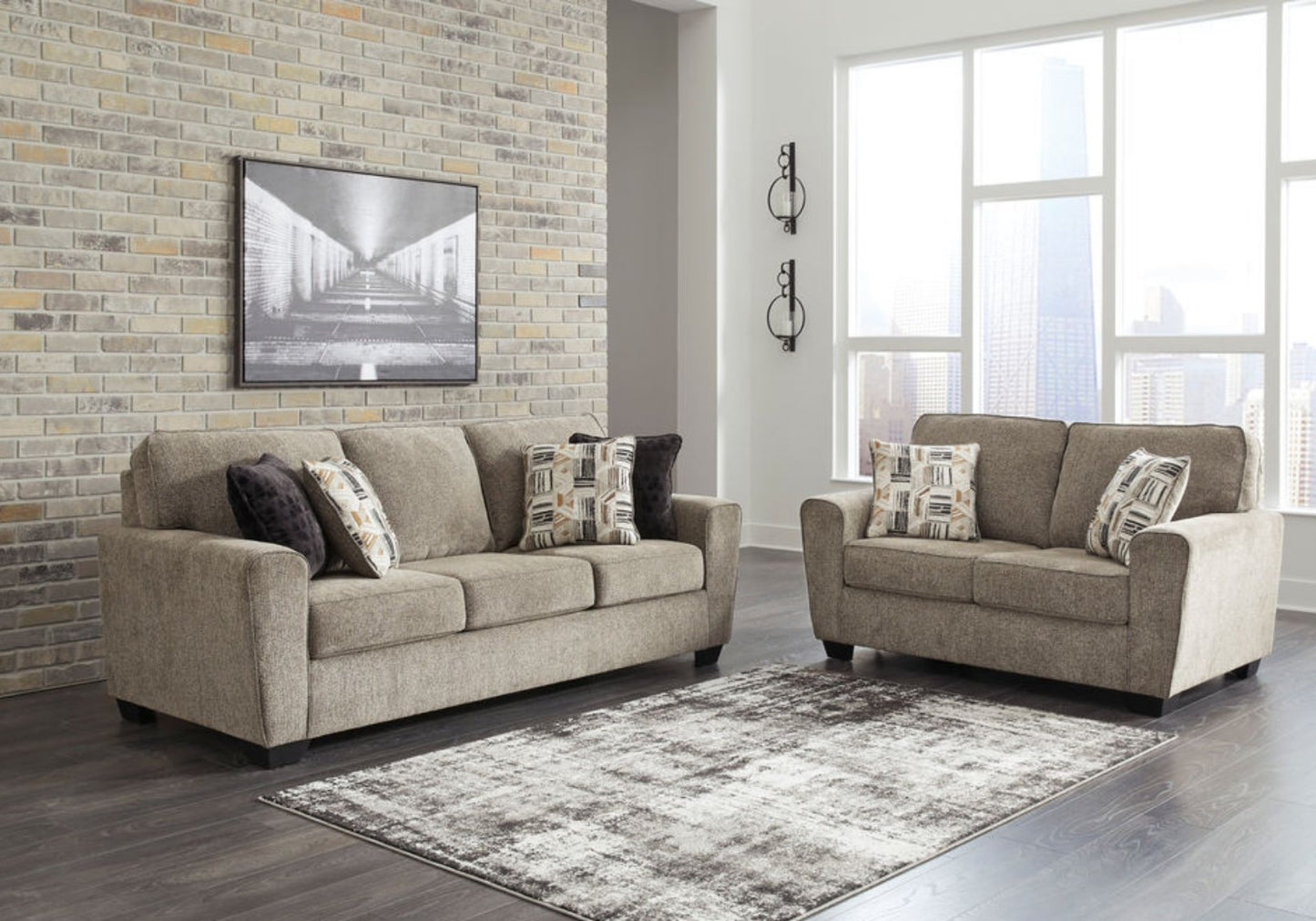 McCluer Mocha Sofa
and Loveseat 81003