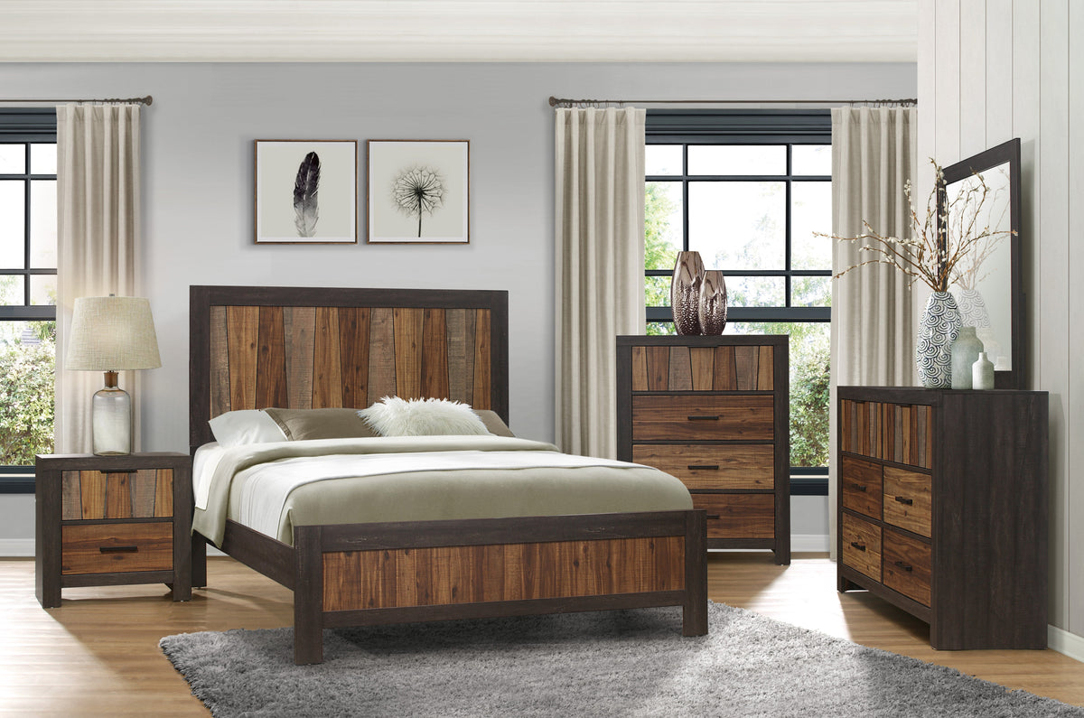 Cooper Wire Brushed Panel Bedroom Set 2059