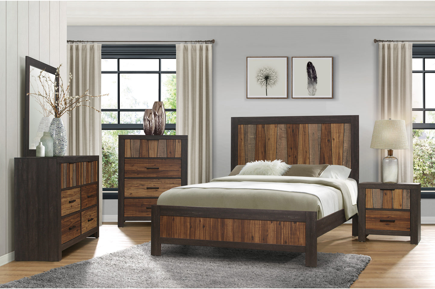 Cooper Wire Brushed Panel Yount Bedroom Set 2059