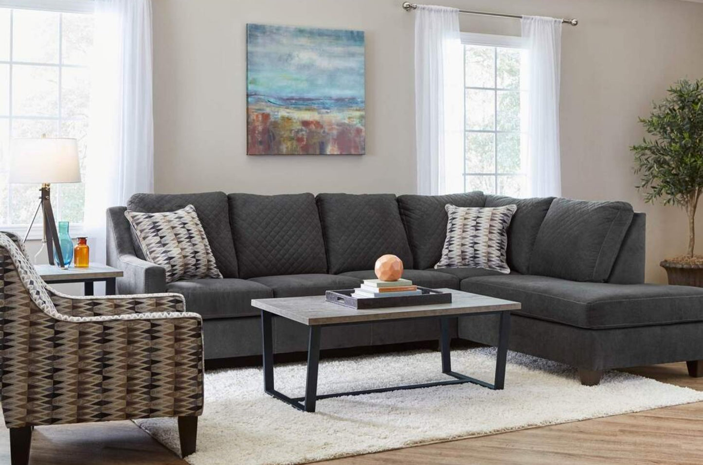 Jenny Navy Sectional 2096