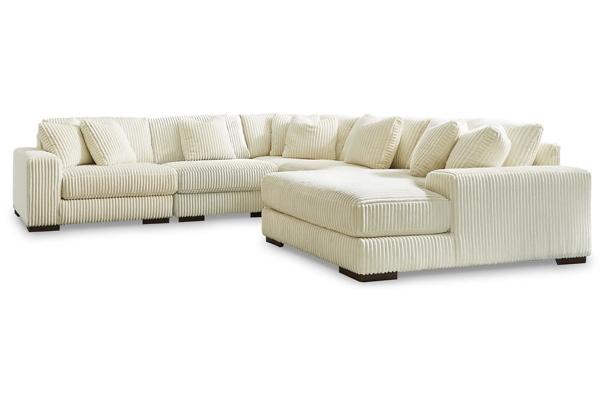 Lindyn Ivory 5pc RAF Sectional 21104