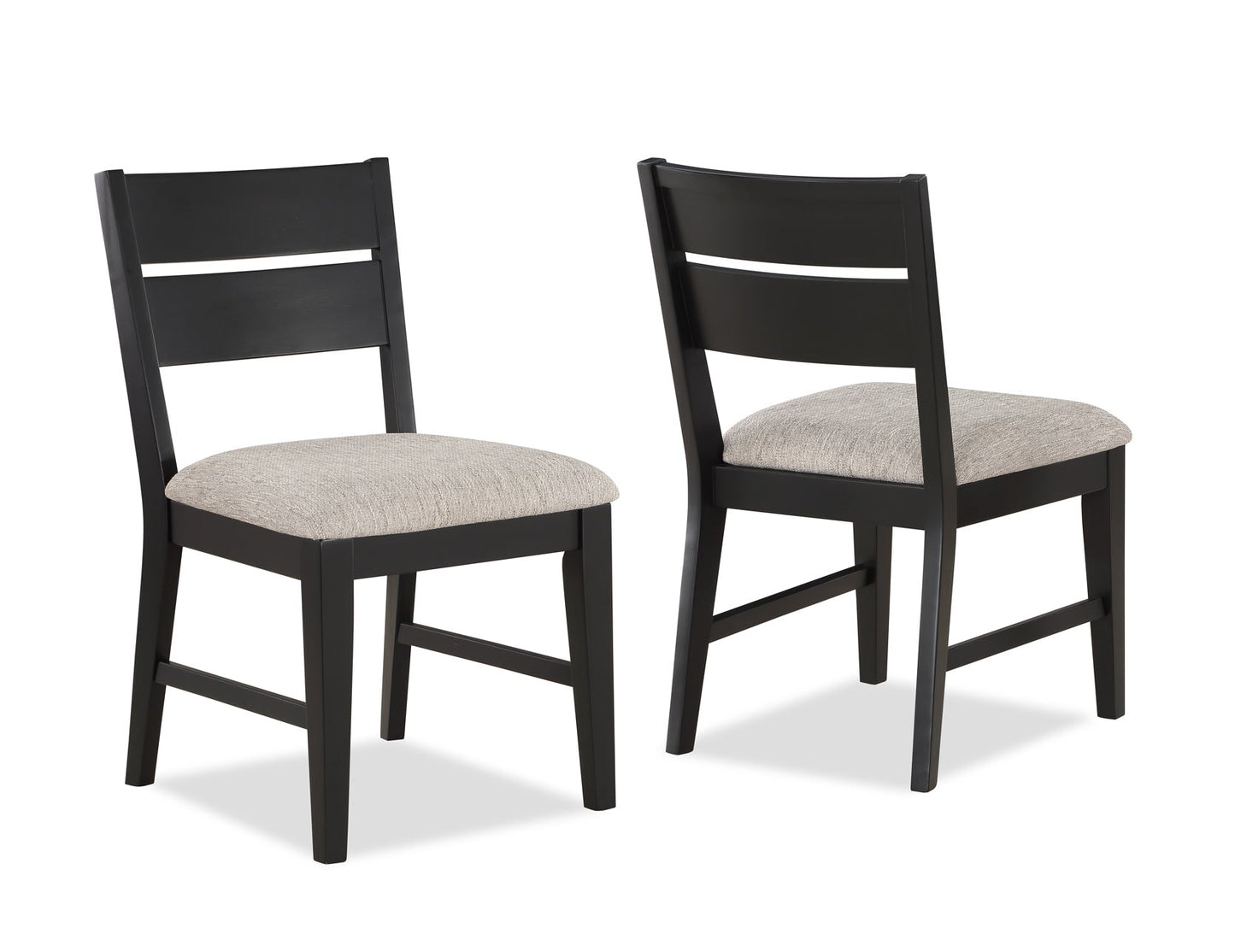 Mathis Black/Gray Round Dining Set 2212