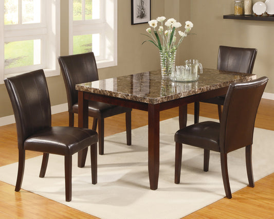 Ferrara Brown Faux Marble Rectangular Dining Set | 2221