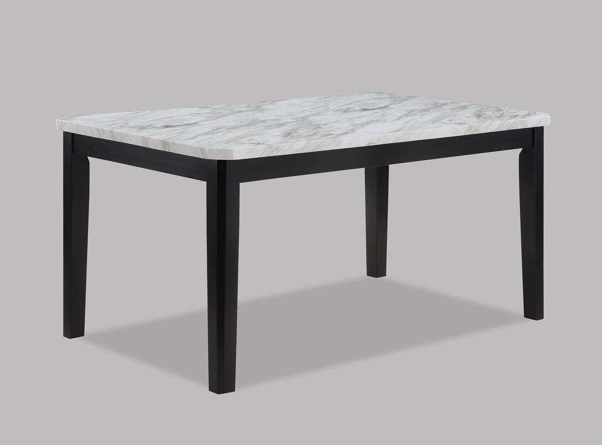 Pascal Gray/White Marble-Top Dining Set 2224