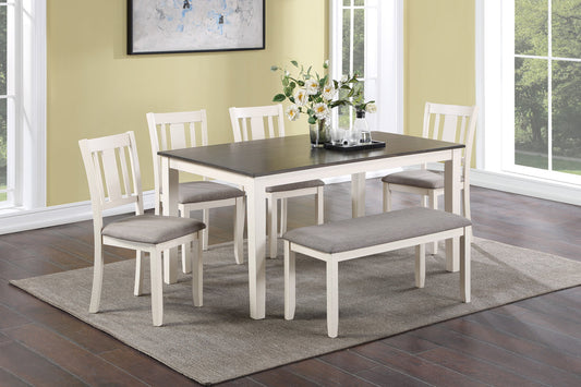 Rowan Chalk/Gray 6pc Dining Set 2263