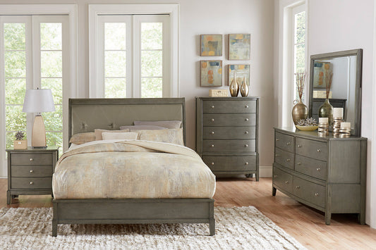 Cotterill Gray Upholstered  Panel Bedroom Set 1730 - Harwin Furniture