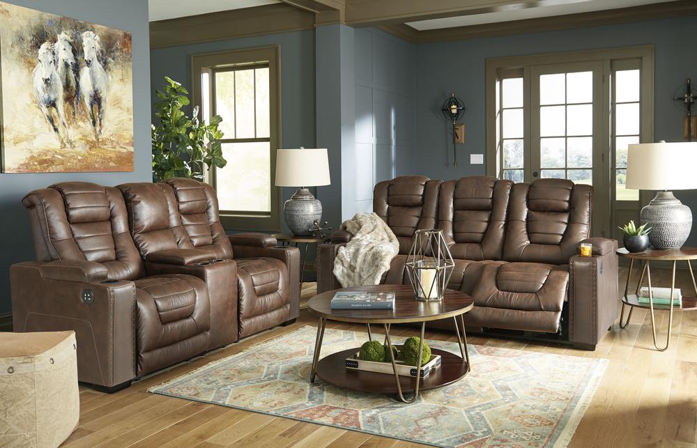 Owner's Thyme Power Reclining Sofa and Loveseat 24505