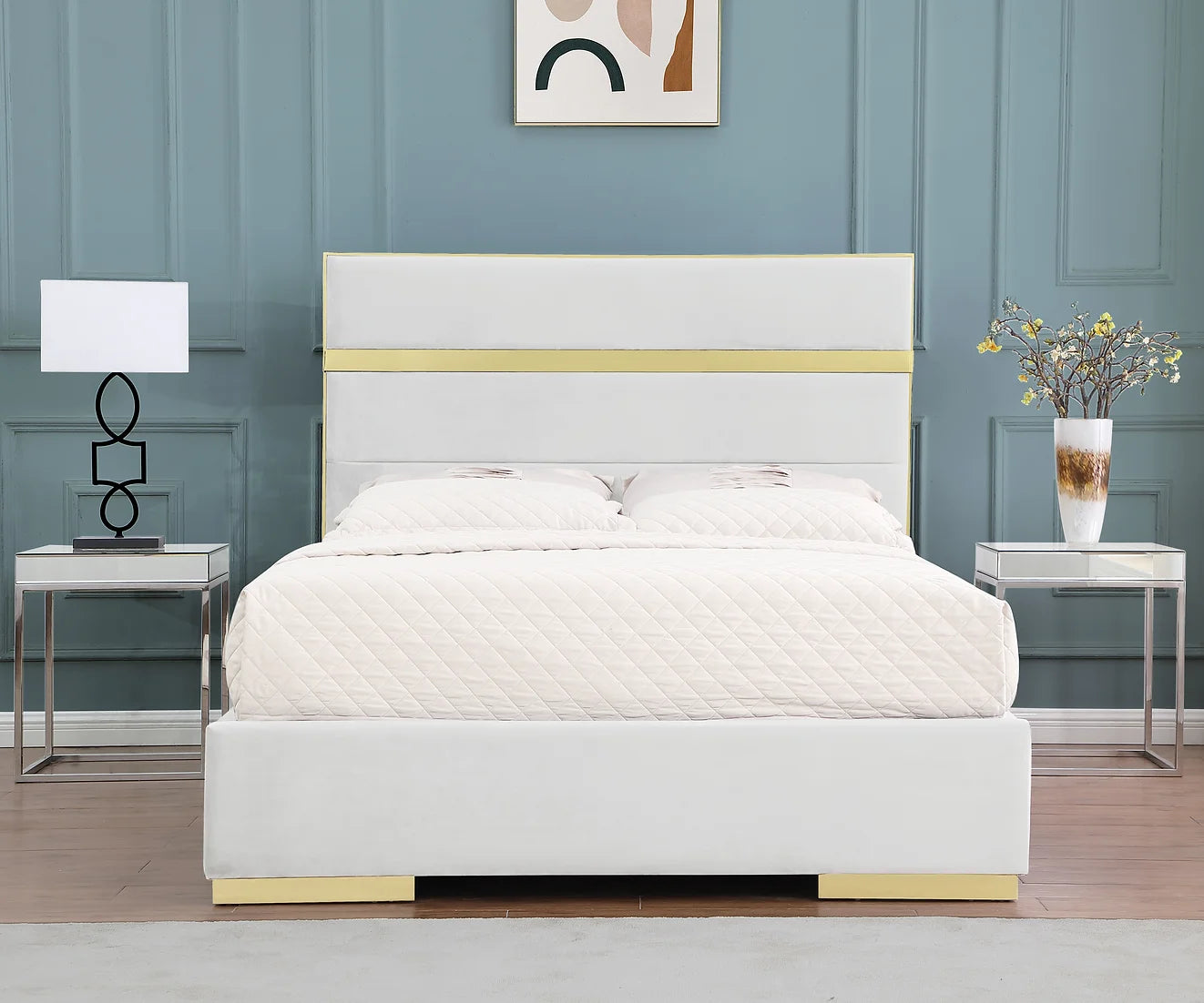 Cartier Ivory King Platform Bed B810